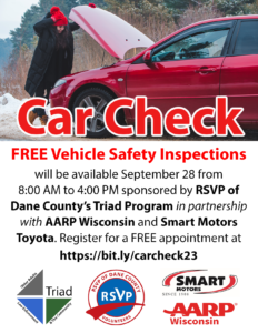 FREE vehicle safety inspections, Sept 28 2023. Register now.