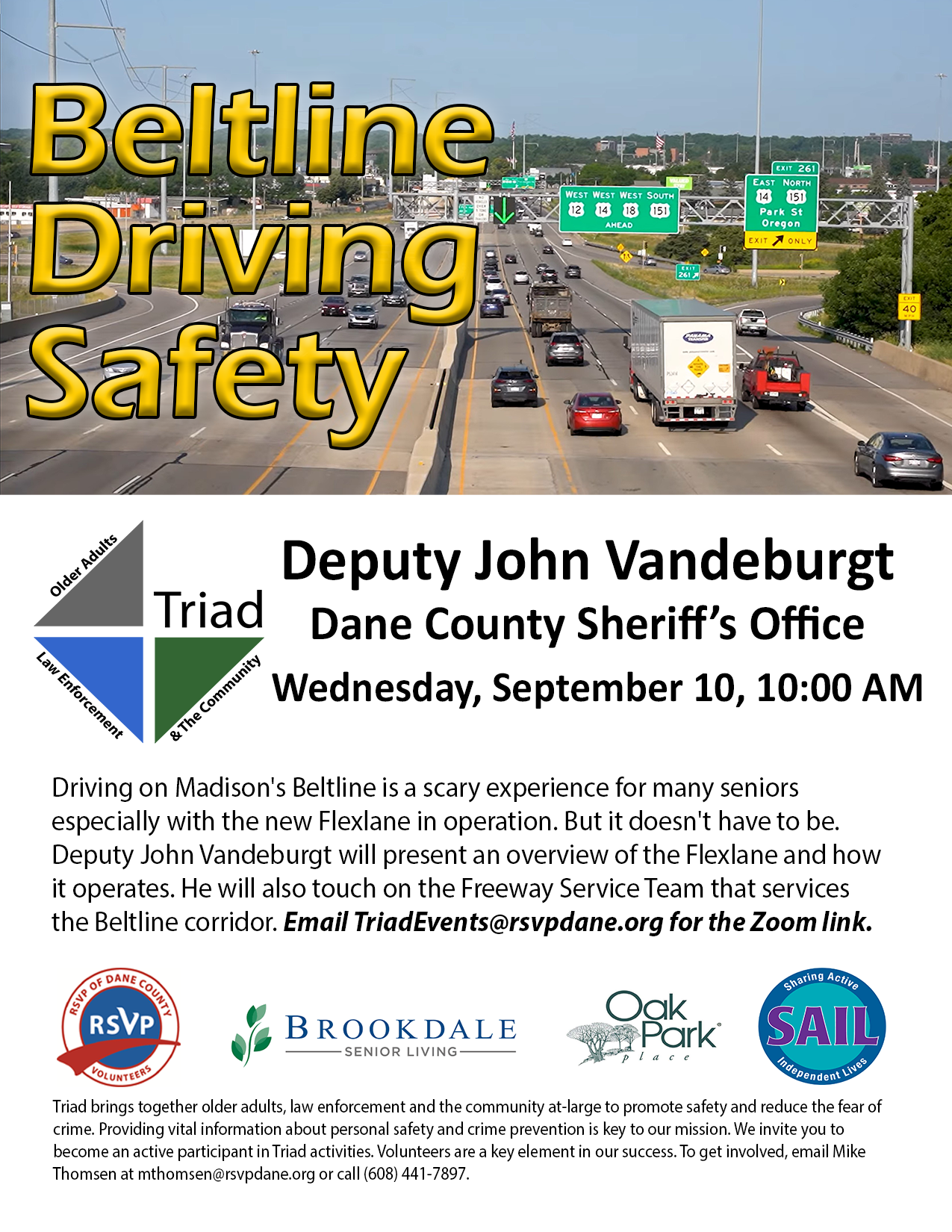 Beltline driving safety flyer