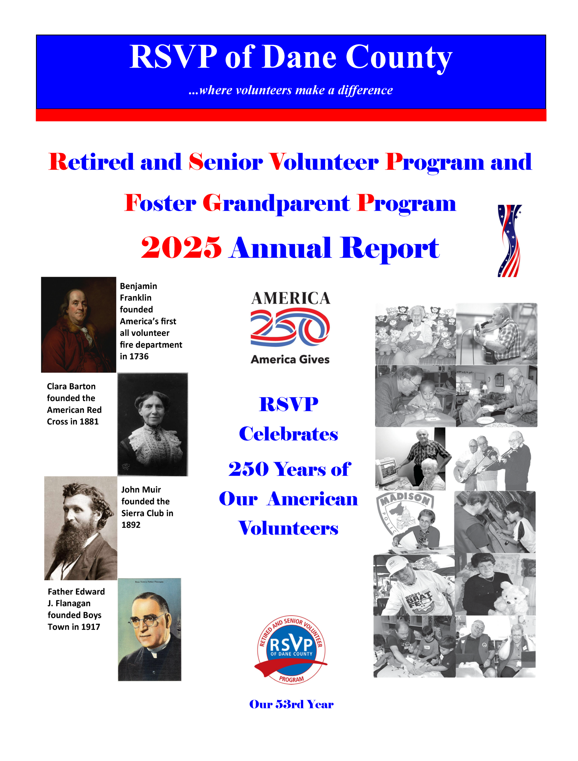 this is the cover page of the 2025 RSVP Annual Report
